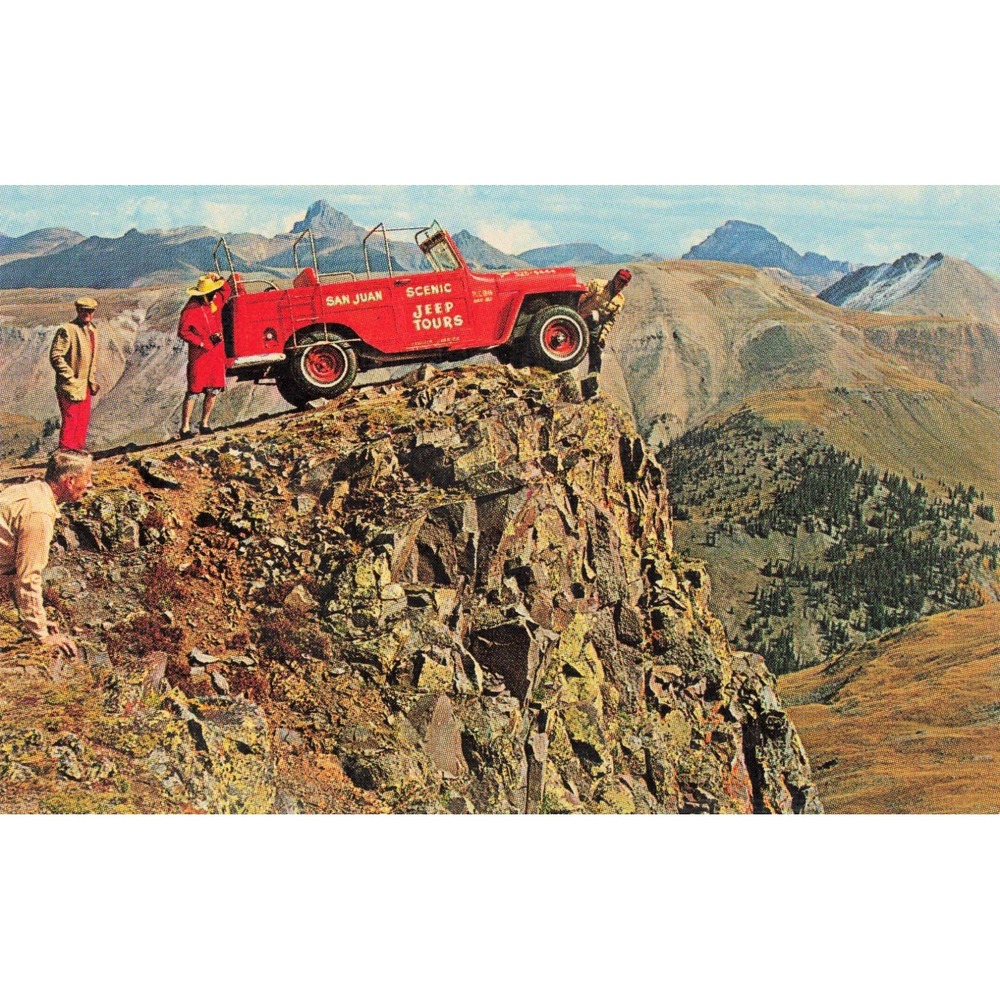 San Juan Scenic Jeep Tours OOH! Point Colorado Vintage Postcard Ouray Lake City